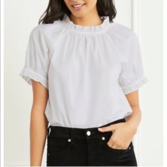 Hill House Tops Nwt Hill House Kit Top In White Poplin Poshmark
